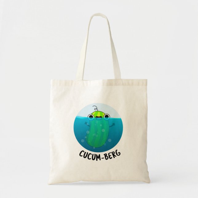 Bolso De Tela Cucum-berg Funny Cucumber Pun (Frente)