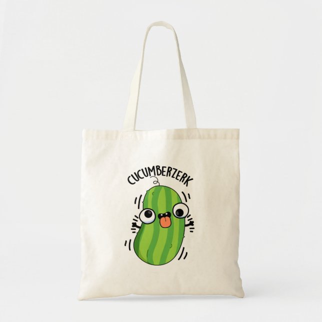 Bolso De Tela Cucumberzerk Funny Berzerk Cucumber Pun (Frente)