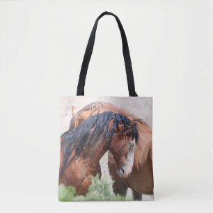 Bolso De Tela Cuenca de lavado de arena Caballos salvajes