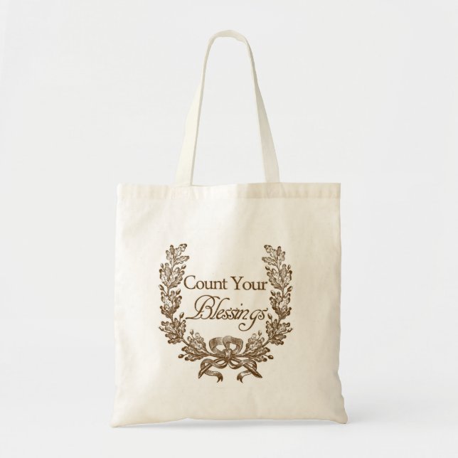 Bolso De Tela Cuenta tus bendiciones (Frente)