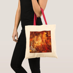 Bolso De Tela Cuento de Hadas Antiguo La Robin Cautiva de Fitzge