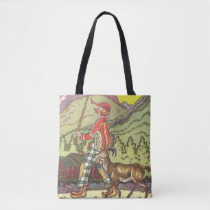 Bolso De Tela Cuento de Hadas Antiguo, Niño y el Viento del Nort