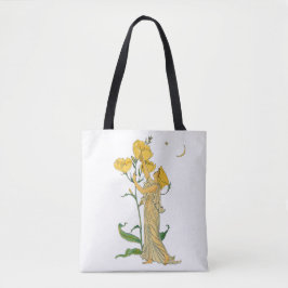Bolso De Tela Cuento de Hadas Antiguo, Primula, Walter Crane