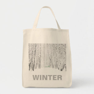 Bolso De Tela Cuento de Navidad Blanco