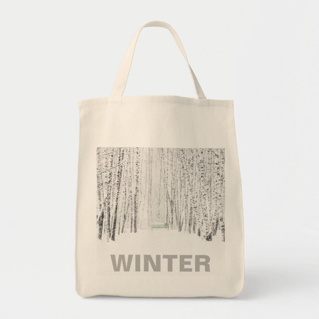 Bolso De Tela Cuento de Navidad Blanco (Frente)