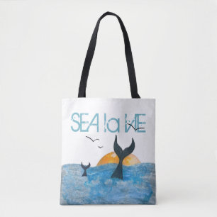 Bolso De Tela Cuentos de ballenas de Sea La Vie