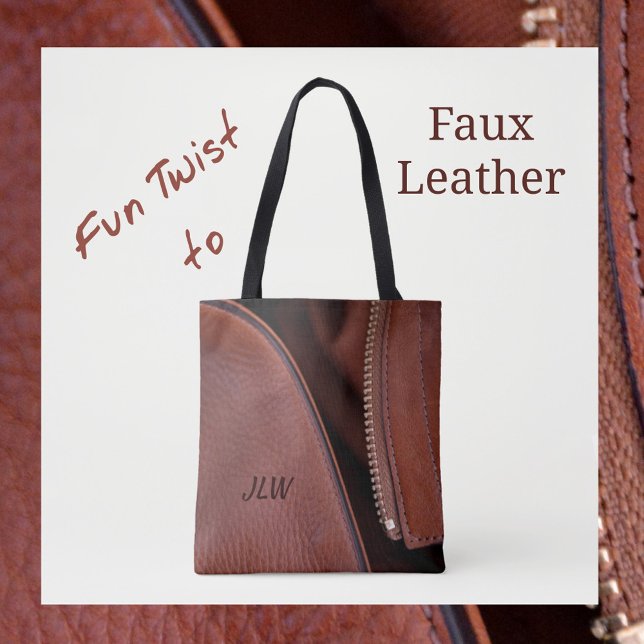 Bolso De Tela Cuero falso marrón y Personalizable satinado elega (Subido por el creador)
