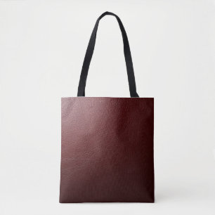 Bolso De Tela Cuero Oscuro Texturizado Rojo