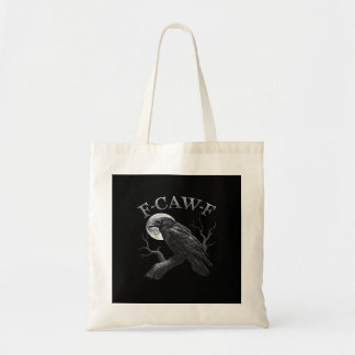 Bolso De Tela Cuervo F-Caw-F Pájaro Divertido Luna Gótico Humor