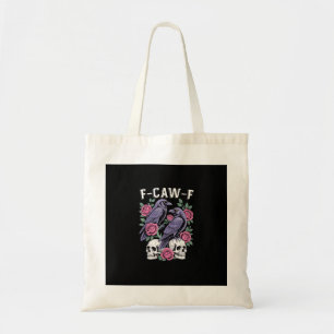 Bolso De Tela Cuervo F-Caw-F Pájaro Divertido Luna Gótico Humor