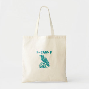 Bolso De Tela Cuervo gótico divertido F-Caw-F retro clásico