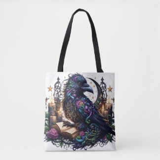 Bolso De Tela Cuervo Mágico Librero