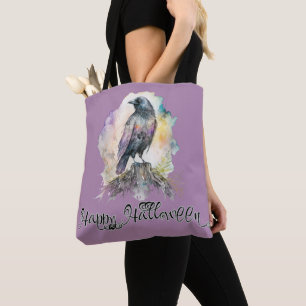 Bolso De Tela Cuervo Negro Pastel Espeluznante Halloween