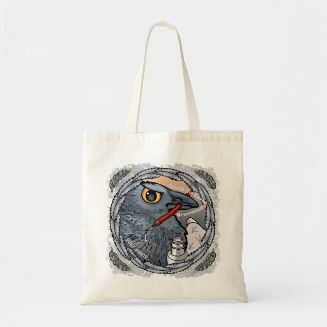 Bolso De Tela Cuervo Nevermind  (Frente)