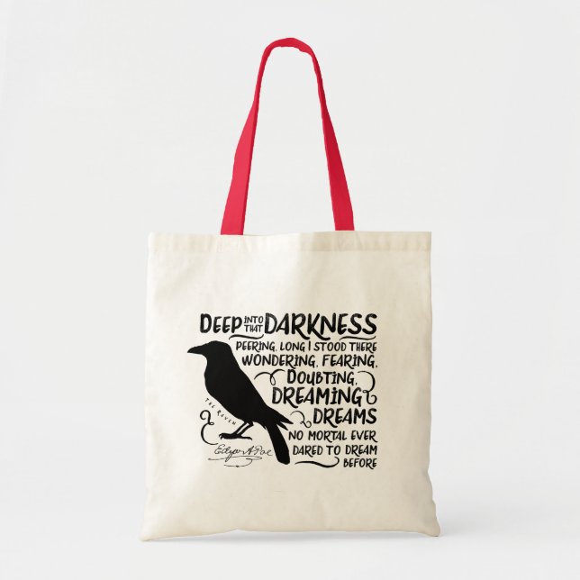 Bolso De Tela Cuervo (profundamente en esa oscuridad) por Edgar (Frente)