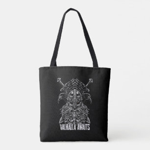 Bolso De Tela Cuervos de Odín Mitología vikinga Valhalla espera