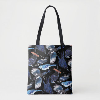 Bolso De Tela Cuervos y negro de Corvids