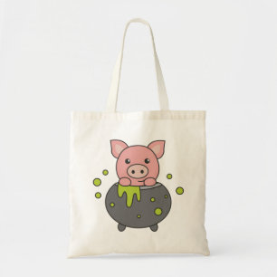 Bolso De Tela Cúg Happy Halloween Cauldron Bat Tote Bag