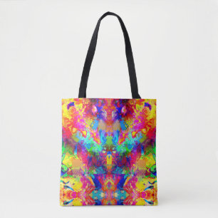 Bolso De Tela Cuidada colorida almohada abstracta de lanzamiento