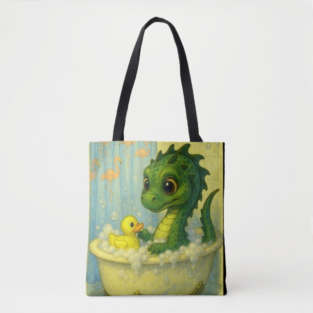 Bolso De Tela Cuidada gran ojo bebé mar serpiente burbuja fantas (Anverso)