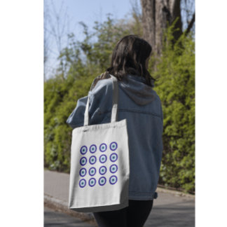 Bolso De Tela Cuidada Ojo Griego Azul Feminista