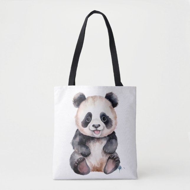 Bolso De Tela Cuidada panda de bebé (Anverso)