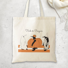Bolso De Tela Cuidada Personalizado Calabaza Pingüino Funny Hall