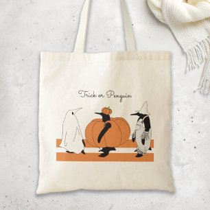 Bolso De Tela Cuidada Personalizado Calabaza Pingüino Funny Hall