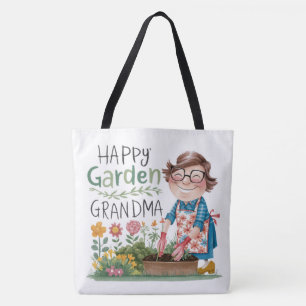 Bolso De Tela Cuidada y caprichosa abuela del Jardín Feliz
