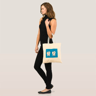 Bolso De Tela Cuidado Dental del Diente Feliz vs Triste