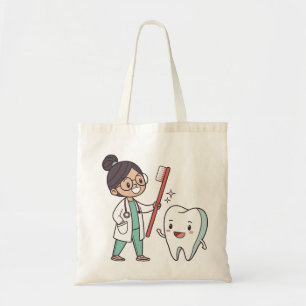 Bolso De Tela Cuidado dental feliz