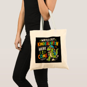 Bolso De Tela Cuidado jardín de infancia aquí vengo Dino