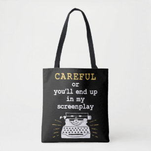 Bolso De Tela Cuidado o acabarás en mi guión