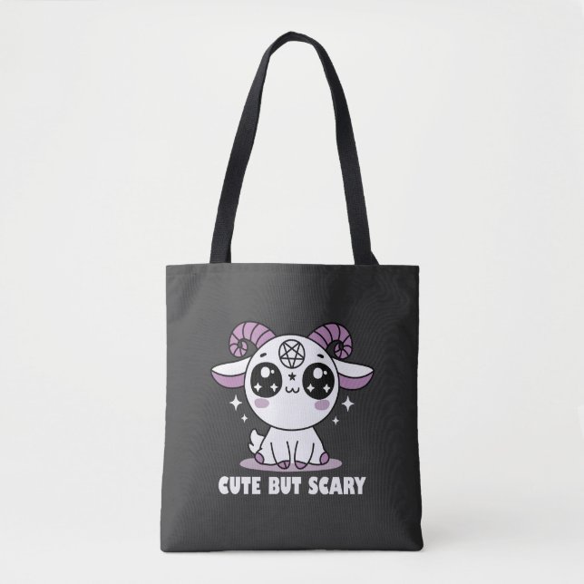 Bolso De Tela Cuidado Pero Aterrador (Anverso)
