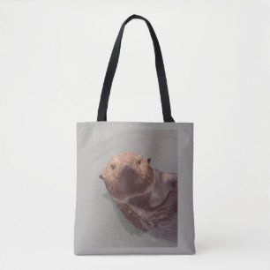 Bolso De Tela Cuidado Sea Otter Ocean View Diseñado