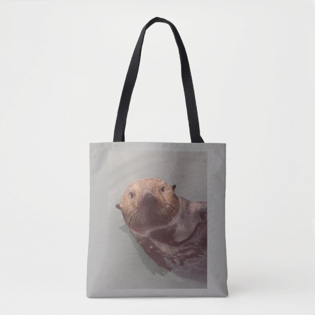 Bolso De Tela Cuidado Sea Otter Ocean View Diseñado (Anverso)
