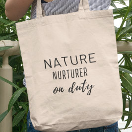 Bolso De Tela Cuidador de la Naturaleza en Servicio Eco-Amigable