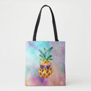 Bolso De Tela Cuidados acuarelas Pineapple En Gafas De Sol