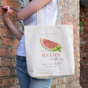 Bolso De Tela Cuidar nuestra pequeña acuarela de melón cualquier