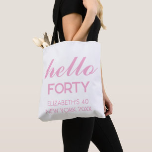 Bolso De Tela Cumpleaños 20 30 40 50 personalizado