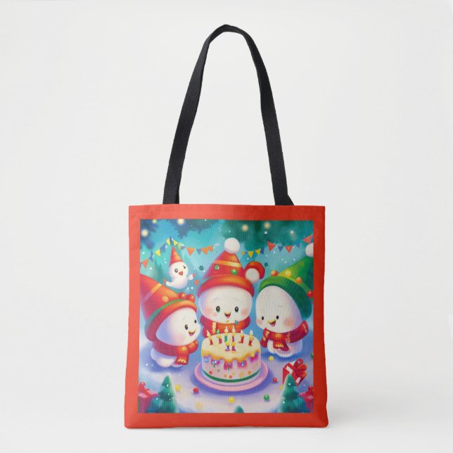 Bolso De Tela Cumpleaños 6 de los navidades (Anverso)