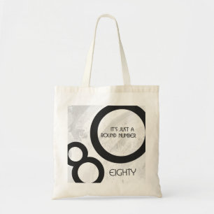 Bolso De Tela Cumpleaños blanco de 80 décadas