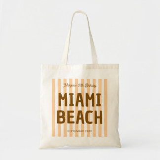 Bolso De Tela Cumpleaños Costero Personalizado 20 30 40 50