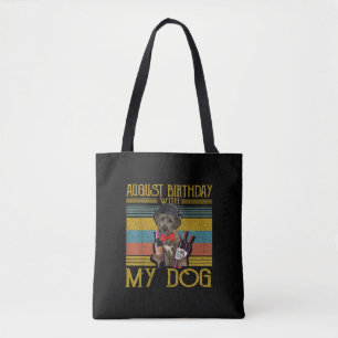 Bolso De Tela Cumpleaños De Agosto Con Mi Perro Lobo Irlandés 20