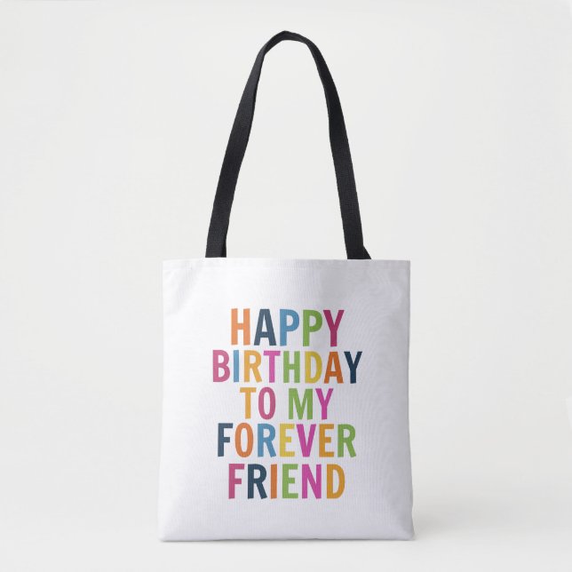Bolso De Tela Cumpleaños de amigos  (Anverso)