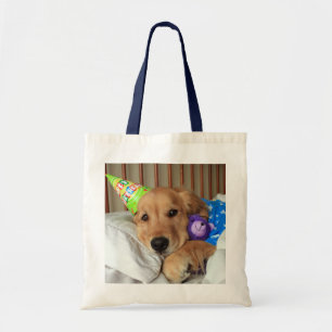 Bolso De Tela Cumpleaños de Golden Retriever