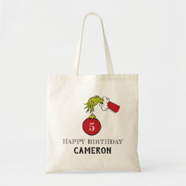 Bolso De Tela Cumpleaños de Grinch Chalkboard