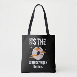 Bolso De Tela Cumpleaños de la Bruja de Cumpleaños Personalizada