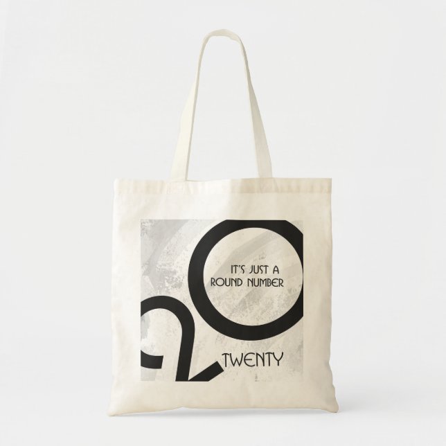 Bolso De Tela Cumpleaños de la Década Blanca (Frente)