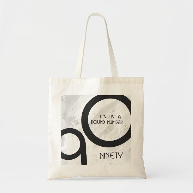 Bolso De Tela Cumpleaños de la Década Blanca 90 (Frente)